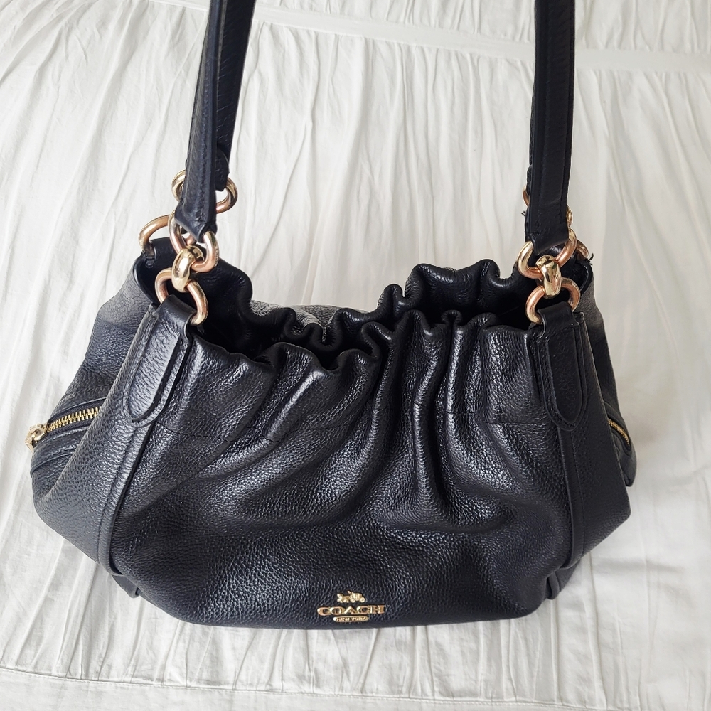 Coach Maya Leather Shoulder Bag, Perfect Slouchy Bag / Clutch With Gold Hardware - Picture 10 of 12